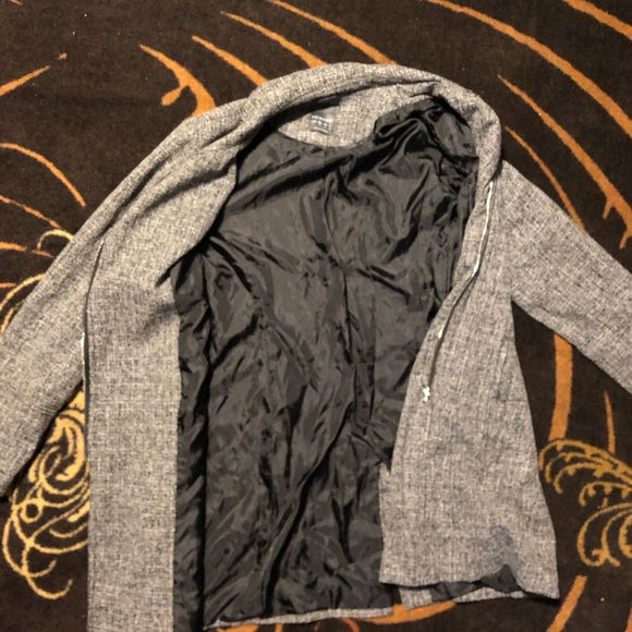 Primark Women’s Tweed Parka Coat Grey sz: 12 - Picture 6 of 8